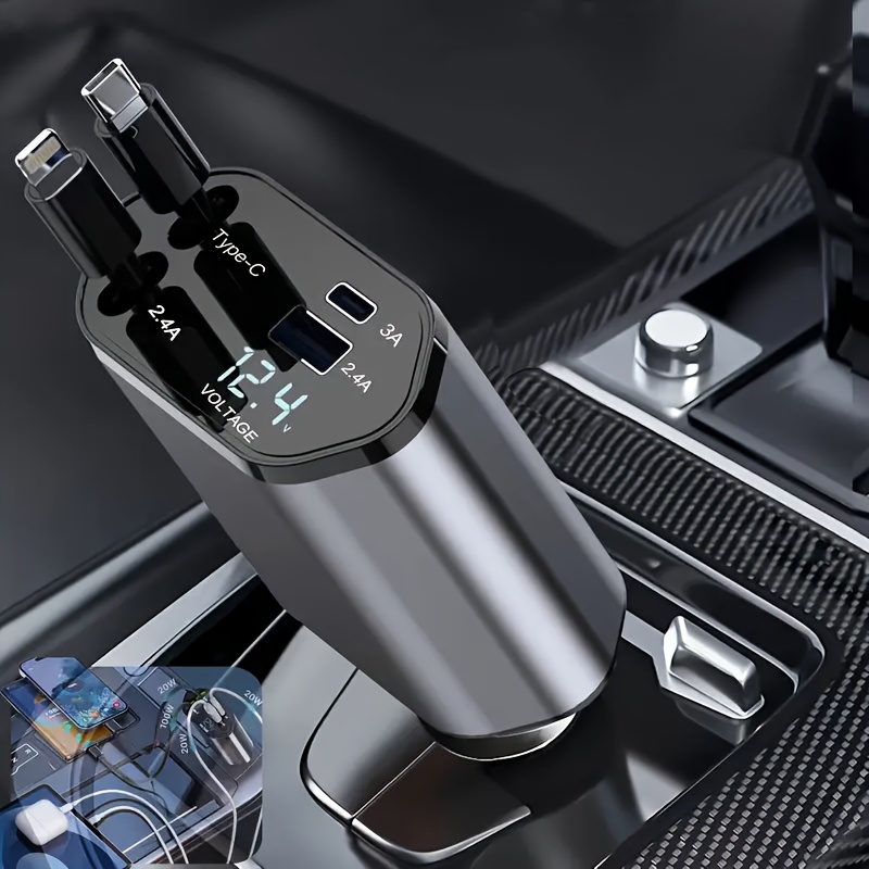 Usb C Hub - Carregador Rápido de Telefone para Carro
