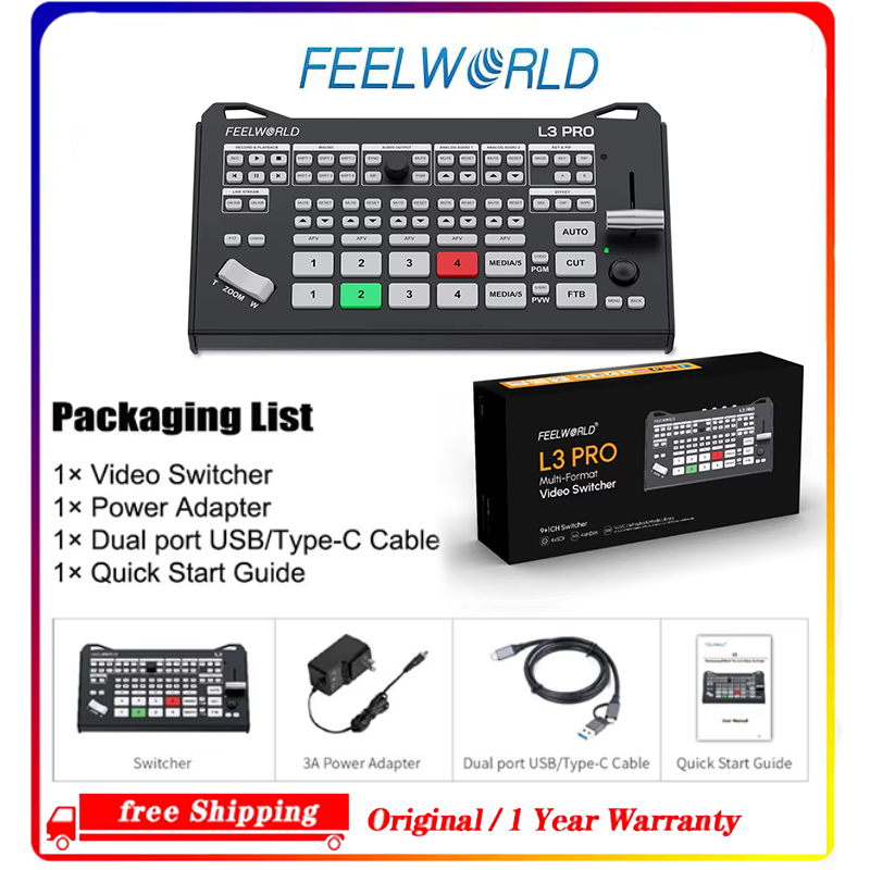 Hdmi Cable - FEELWORLD L3 PRO, misturador e comutador